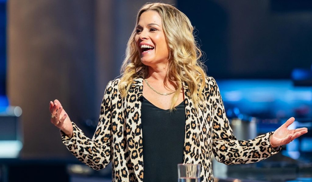 Cat Cora, the first female Iron Chef. 
