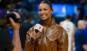Malika Andrews, ESPN's lead NBA studio host.